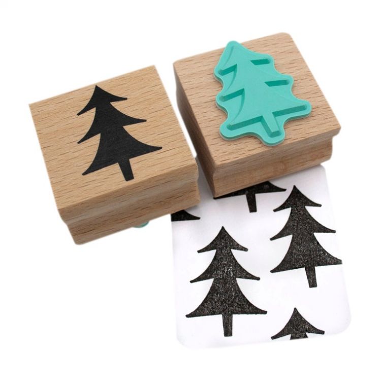 Stempel naaldboom kerstboom, Miss Honeybird