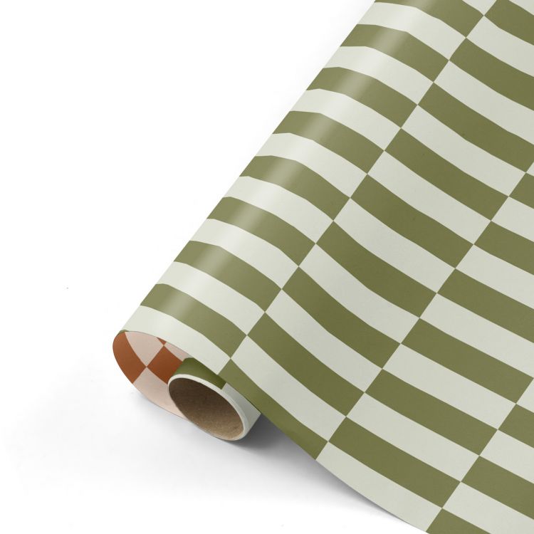 Cadeaupapier kerst groen bloks (CWH)