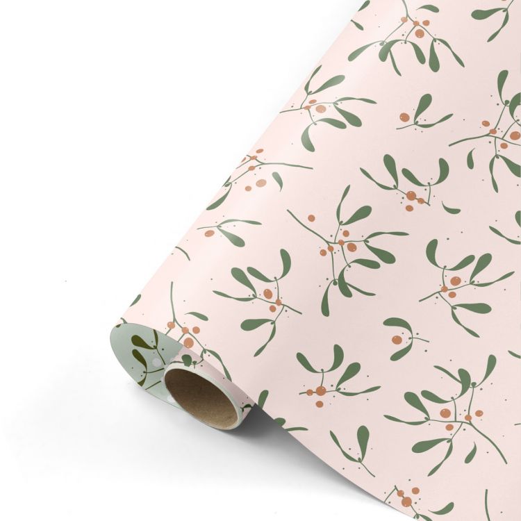 Cadeaupapier Mistletoe rose - mint (CWH)