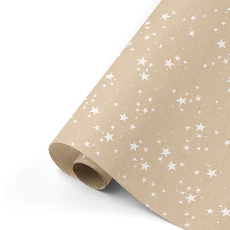 Cadeaupapier kraft ster (CWH)