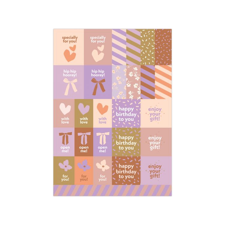 Stickervel party warm A5 (CWH)