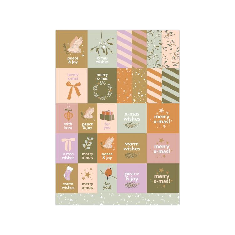 Stickervel kerst A5 (CWH)