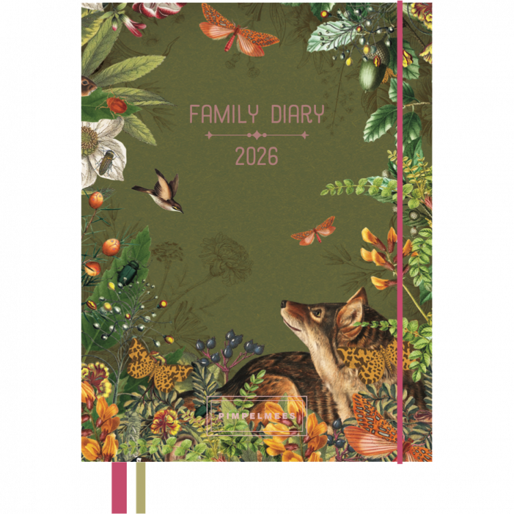 Familieagenda 2026 Pimpelmees (olijf)