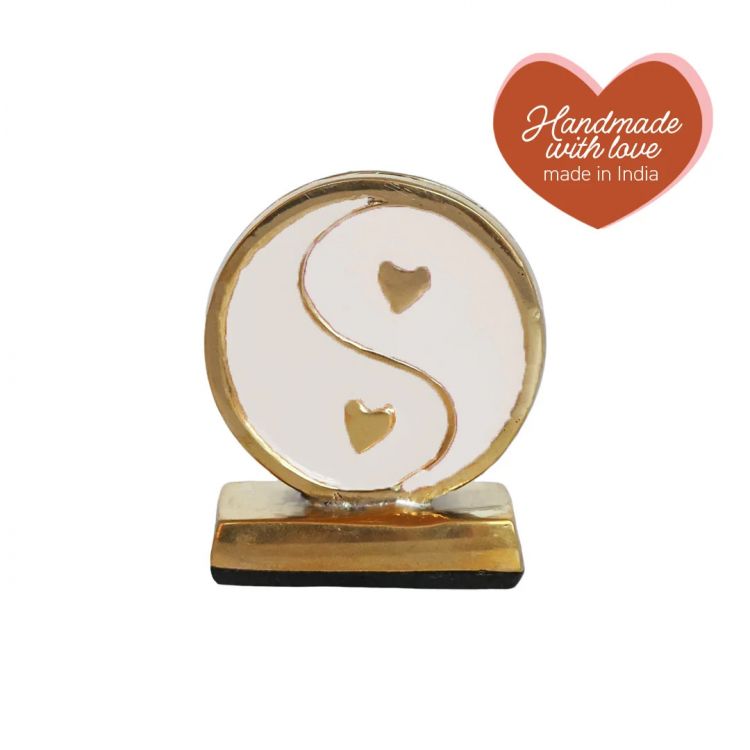 Kaarthouder Messing Yinyang Wit, ATLITW