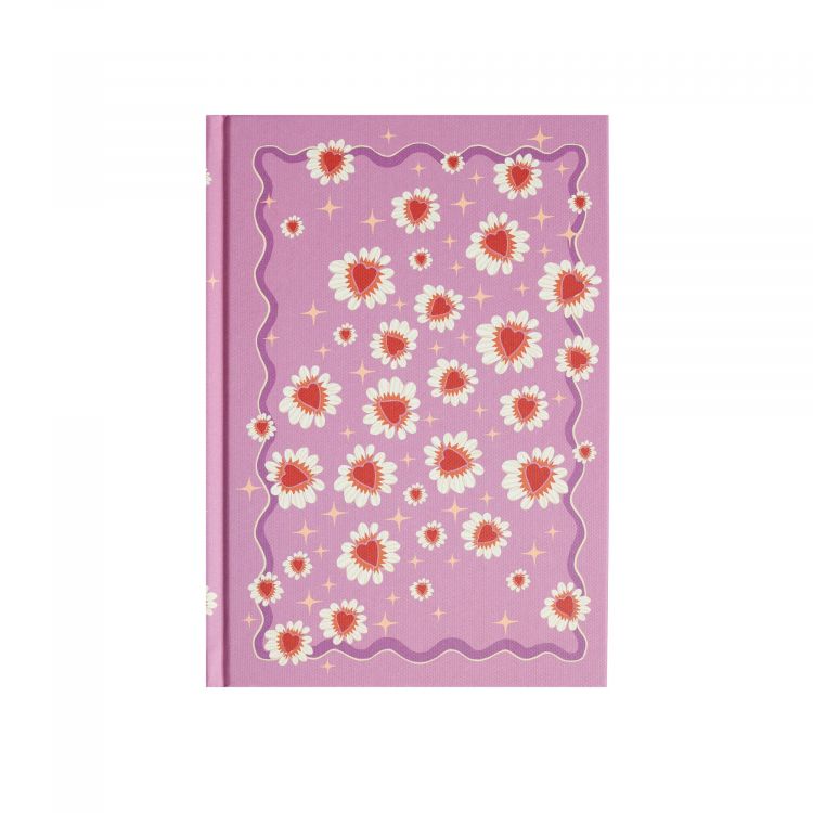 Notitieboekje roze hartjes en bloemen, ATLITW
