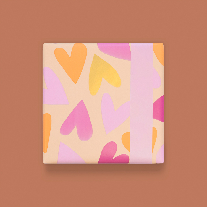 Cadeaupapier groot hart (HOP)