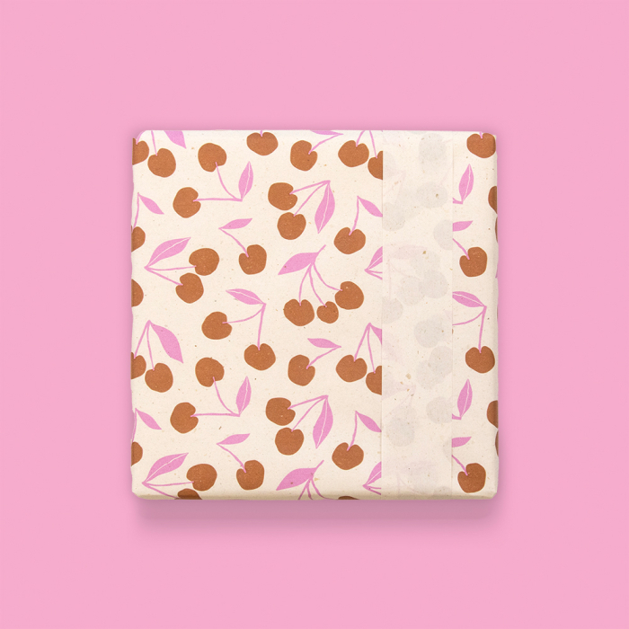 Cadeaupapier kersjes (HOP)