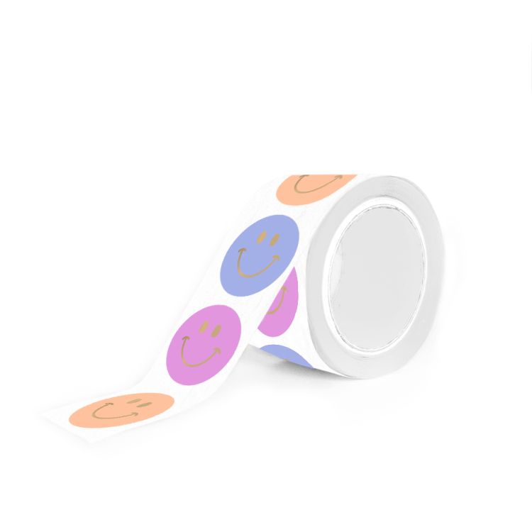 Sticker smiley klein warm pastel (HOP)