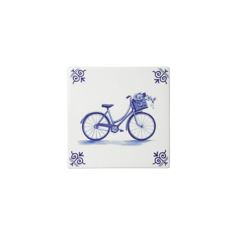 Tegel fiets, Heijnen Delfts Blauw
