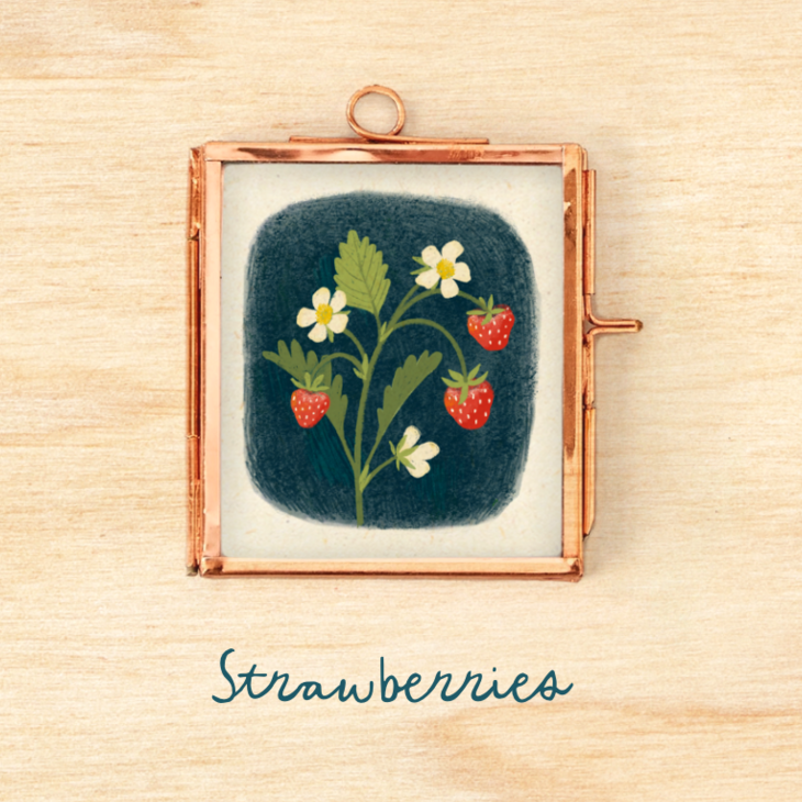 Mini schilderijtje aardbei, Illu-ster