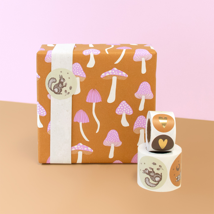 Cadeaupapier paddenstoel (HOP)