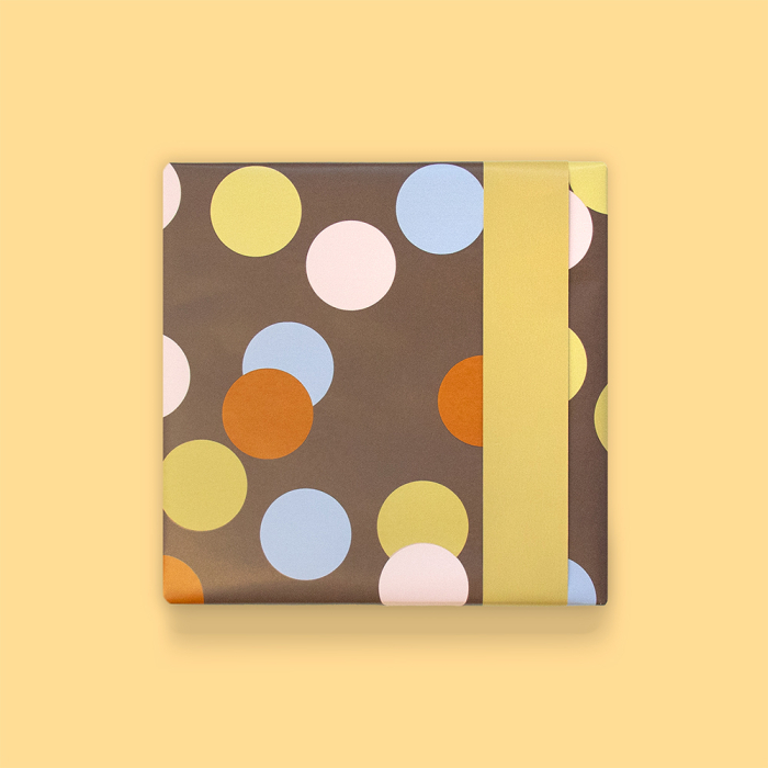 Cadeaupapier confetti bruin (HOP)