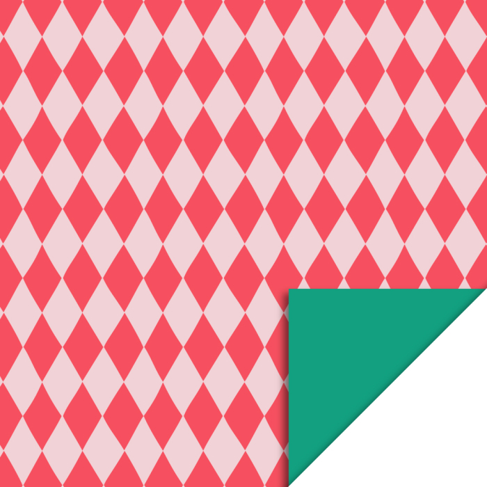 Cadeaupapier harlekijn rose/rood (HOP)