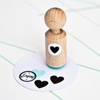 Mini stempel hartje Miss Honeybird