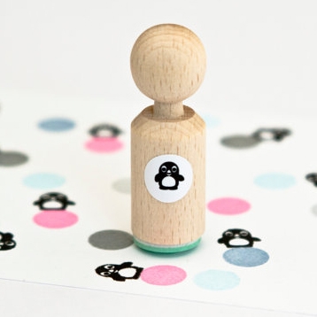 Mini stempel pinguïn, Miss Honeybird